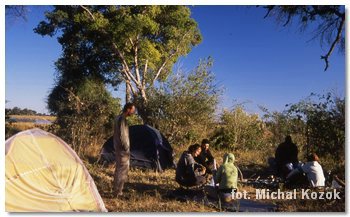 camping in Delta Okavango