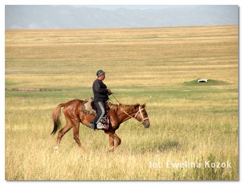 Kirgiz nie schodzi z konia